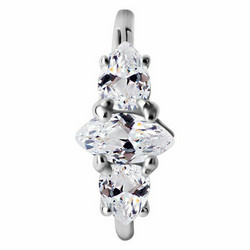 PREMIUM COLLECTION|Koristeellinen hopea conch & daith clicker