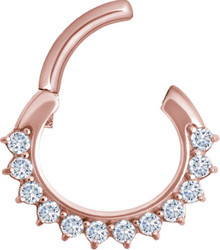 PREMIUM COLLECTION|14K-24K siro ruusukulta & zirconia clicker