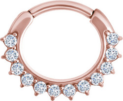 PREMIUM COLLECTION|14K-24K siro ruusukulta & zirconia clicker
