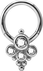 PREMIUM COLLECTION|Koristeellinen smiley clicker iensuojalla (hopea)