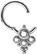 PREMIUM COLLECTION|Koristeellinen smiley clicker iensuojalla (hopea)