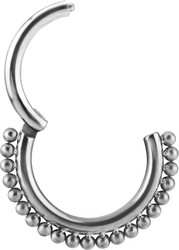 PREMIUM COLLECTION|Titaani clicker-lävistysrengas pallokoristeella