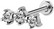 PREMIUM COLLECTION|Kaareva kolmekivinen labret (hopea)