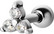 PREMIUM COLLECTION|Siro kolmekivinen barbell (hopea)