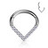 Lävistysrengas, Implant Grade Titanium Single Line CZ Hoop in AB