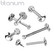 Labret, Titaaninen 3mm sisäkierteinen labret (hopea)