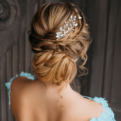 Hiuskoru, ATHENA BRIDAL|Deluxe Silver Comb -hopeinen hiuskampa