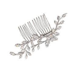 Hiuskoru, ATHENA BRIDAL|Deluxe Silver Comb -hopeinen hiuskampa