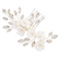 Hiuskoru, ATHENA BRIDAL|Floral Beauty Comb -hopeinen kukkahiuskampa