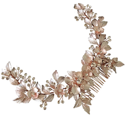 Hiuskoru, ATHENA BRIDAL|Pink Blush Vine -vaaleanpunainen hiuskoriste