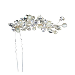 Hiuskoru, ATHENA BRIDAL|Vivian Pearl Pin -hopeinen helmihiuskoriste