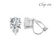 Klipsikorvakorut, ATHENA BRIDAL|Classic Earrings -hopea kristallinapit