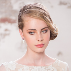 ATHENA BRIDAL|Rosegold Pearl Set -kristallikorusetti helmipisaralla