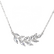 Kristallikaulakoru, ATHENA BRIDAL|Noelle Necklace -hopeinen lehtiaihe