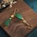 Korvakorut, FRENCH RIVIERA|Green Vintage Earrings -vihreät korvakorut
