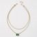 FRENCH RIVIERA|Emerald Necklace in Gold -strassikoru vihreällä kivellä