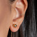 Lävistysrengas, Titanium Double CZ Line in Rosegold AB