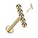 Rustokoru/traguskoru, Titanium Stud in Gold -kivetön titaanilabret