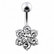Titaaninen kukkanapakoru|Lovely Clear CZ Flower