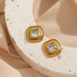 FRENCH RIVIERA|Norah Earrings -kirkkaat kirurginteräsnapit