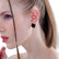 FRENCH RIVIERA|New York Earrings -mustat kirurginteräsnapit