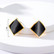 FRENCH RIVIERA|New York Earrings -mustat kirurginteräsnapit