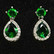 Juhlakorvakorut, ROMANCE|Teardrop Earrings -vihreät pisarakorvakorut