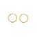FRENCH RIVIERA|Simple Fay Hoops -teräksiset renkaat (kulta)