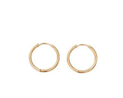 FRENCH RIVIERA|Simple Fay Hoops -teräksiset renkaat (ruusukulta)