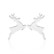 FRENCH RIVIERA|Reindeer -kirurginteräksiset poronapit (hopea)