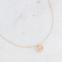 Kaulakoru, BOHM PARIS|Collier Lovette -moderni sydän tekstikaulakoru