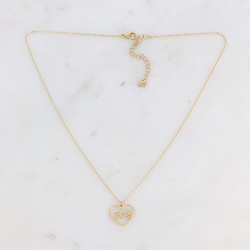 Kaulakoru, BOHM PARIS|Collier Baby -moderni sydän tekstikaulakoru