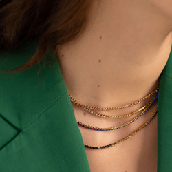 Kaulakoru, BOHM PARIS|Collier Sindie -smaragdinvihreä kristallikoru