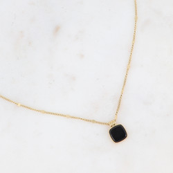Kaulakoru, BOHM PARIS|Collier Chloefina -musta luonnonkivikaulakoru