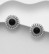 PREMIUM COLLECTION|Boho -boheemit mustakiviset hopeanapit
