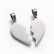 Kirurginteräskaulakoru, Twin Peaks -jaettava sydänkaulakoru (hopea)