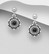 PREMIUM COLLECTION|Juni -boheemit mustakiviset hopeakorvakorut