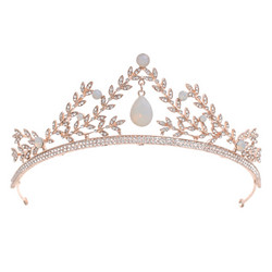 ROMANCE|Sparkly Tiara in Rosegold -ruusukullanvärinen tiara