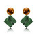 FRENCH RIVIERA|Jenine Earrings -vihreät neliökorvakorut