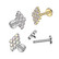 Titaani rustokoru/traguskoru, Diamond CZ -kivellinen labret (kulta)