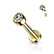 Titaani labret, CZ Basic -kimaltava labret 3mm pallolla (kulta)