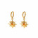 FRENCH RIVIERA|Astre Earrings -teräsrenkaat luonnonkivellä