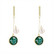 FRENCH RIVIERA|Delicate Emerald Earrings -vihreät kristallikorvakorut