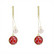 FRENCH RIVIERA|Delicate Red Earrings -punaiset kristallikorvakorut