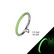 Titaaninen lävistysrengas, Glow -pimeässä hohtava clicker (vihreä)