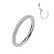Lävistysrengas, Titanium 3 Sides Hoop in Silver -titaaninen clicker