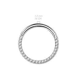 Lävistysrengas, Titanium 3 Sides Hoop in Silver -titaaninen clicker