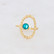 Sormus, BOHM PARIS|Bague Bulles -tummanturkoosi ovaalisormus