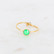 Sormus, BOHM PARIS|Bague Ally -neonvihreä kristallisormus