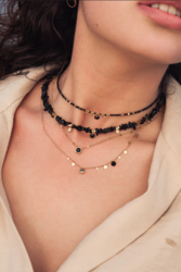 BOHM PARIS|Collier Amael Rhodium -sininen kristallikaulakoru